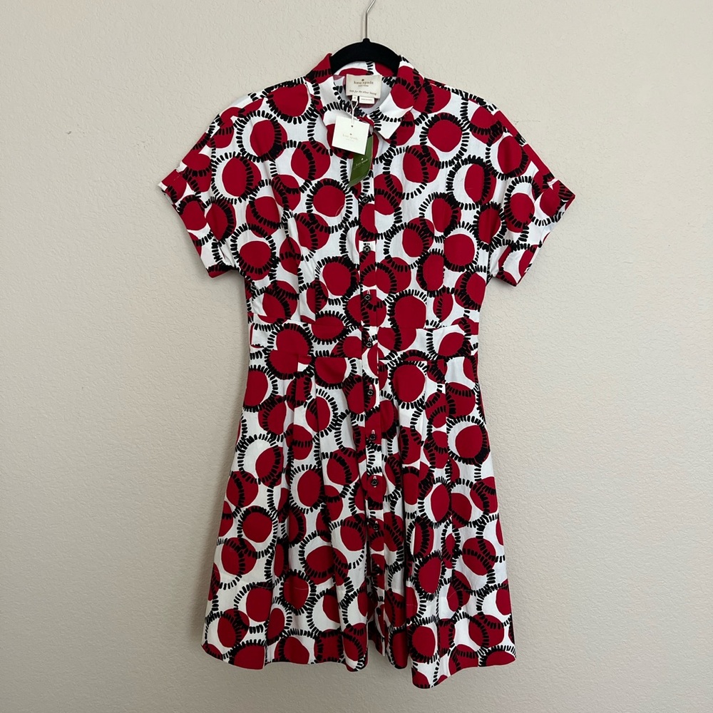 Kate Spade button up short sleeve dress